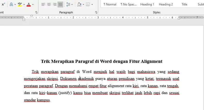 Trik Merapikan Paragraf di Word dengan Fitur Alignment